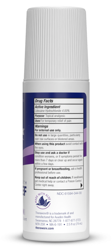nighttime pain relief roll on with lidocaine